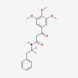 molecular formula C21H25NO5 B14708416 N-(alpha-Methylphenethyl)-2-(3,4,5-trimethoxybenzoyl)-acetamide CAS No. 23771-15-5