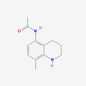 molecular formula C12H16N2O B1470842 N-(8-methyl-1,2,3,4-tetrahydroquinolin-5-yl)acetamide CAS No. 1443980-33-3