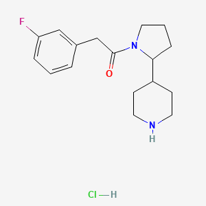 2-(3-Fluorophenyl)-1-[2-(piperidin-4-yl)pyrrolidin-1-yl]ethan-1-one hydrochloride