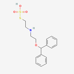 molecular formula C17H21NO4S2 B14708460 S-2-((2-(Diphenylmethoxy)ethyl)amino)ethyl thiosulfate CAS No. 21221-01-2