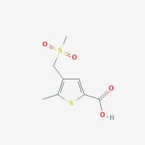 molecular formula C8H10O4S2 B1470851 4-(Methanesulfonylmethyl)-5-methylthiophene-2-carboxylic acid CAS No. 1394040-61-9