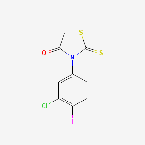 molecular formula C9H5ClINOS2 B14708516 Rhodanine, 3-(3-chloro-4-iodophenyl)- CAS No. 23517-57-9