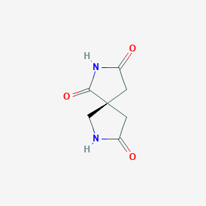 molecular formula C7H8N2O3 B14708523 (5S)-2,7-diazaspiro[4.4]nonane-1,3,8-trione 