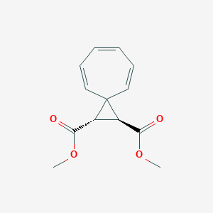 molecular formula C13H14O4 B14708560 dimethyl (1S,2S)-spiro[2.6]nona-4,6,8-triene-1,2-dicarboxylate CAS No. 18867-39-5