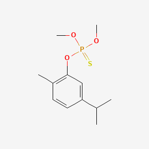 molecular formula C12H19O3PS B14708573 Phosphorothioic acid, O-carvacryl O,O-dimethyl ester CAS No. 15043-63-7