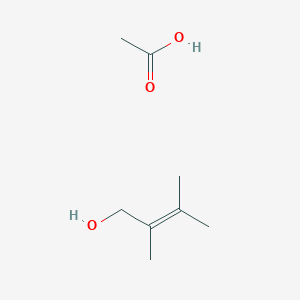 molecular formula C8H16O3 B14708576 Acetic acid;2,3-dimethylbut-2-en-1-ol CAS No. 18612-09-4