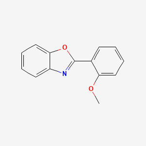 molecular formula C14H11NO2 B14708621 Benzoxazole, 2-(2-methoxyphenyl)- CAS No. 13459-17-1
