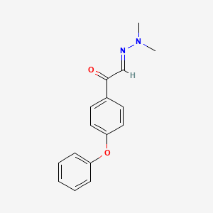 molecular formula C16H16N2O2 B14708623 p-Phenoxyphenylglyoxal N,N-dimethylhydrazone CAS No. 24346-20-1