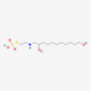 molecular formula C13H29NO5S2 B14708633 S-2-(((2,11-Dihydroxy)undecyl)amino)ethyl thiosulfate CAS No. 21220-97-3