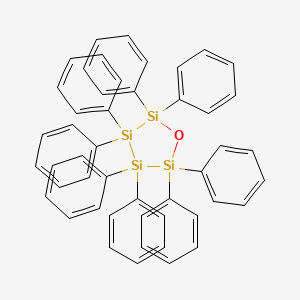 molecular formula C48H40OSi4 B14708648 Octaphenyloxatetrasilolane CAS No. 18826-21-6