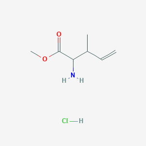 molecular formula C7H14ClNO2 B1470868 Methyl 2-amino-3-methylpent-4-enoate hydrochloride CAS No. 1427378-65-1