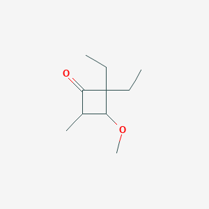 molecular formula C10H18O2 B1470869 2,2-Diethyl-3-methoxy-4-methylcyclobutan-1-one CAS No. 1427379-46-1