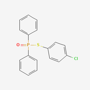 molecular formula C18H14ClOPS B14708691 S-(4-Chlorophenyl) diphenylphosphinothioate CAS No. 21081-94-7