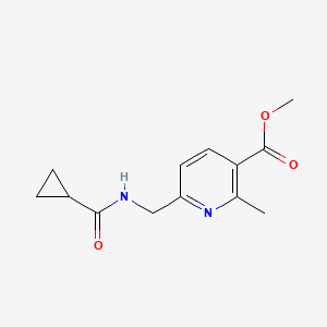 molecular formula C13H16N2O3 B1470871 6-[(环丙基甲酰胺)甲基]-2-甲基吡啶-3-甲酸甲酯 CAS No. 1443980-46-8