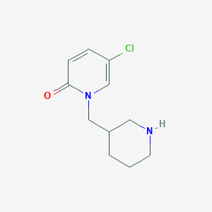 molecular formula C11H15ClN2O B1470873 5-chloro-1-(piperidin-3-ylmethyl)pyridin-2(1H)-one CAS No. 1266771-89-4