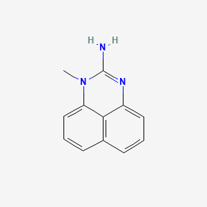 molecular formula C12H11N3 B14708763 Perimidine, 2-amino-1-methyl- CAS No. 20551-10-4