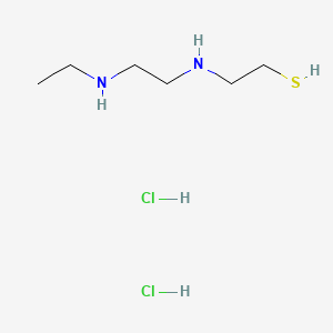 molecular formula C6H18Cl2N2S B14708769 Ethanethiol, 2-((2-(ethylamino)ethyl)amino)-, dihydrochloride CAS No. 23563-71-5