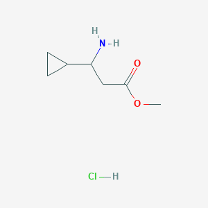 molecular formula C7H14ClNO2 B1470877 Methyl 3-amino-3-cyclopropylpropanoate hydrochloride CAS No. 1384429-30-4