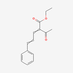 molecular formula C15H16O3 B14708776 Ethyl 2-acetyl-5-phenylpenta-2,4-dienoate CAS No. 13858-63-4