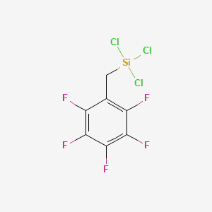 molecular formula C7H2Cl3F5Si B14708794 Trichloro[(pentafluorophenyl)methyl]silane CAS No. 13235-91-1