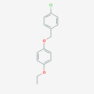 molecular formula C15H15ClO2 B147088 Benzene, 1-chloro-4-[(4-ethoxyphenoxy)methyl]- CAS No. 133492-62-3