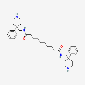 molecular formula C34H50N4O2 B14708813 N,N'-bis[(4-phenyl-4-piperidyl)methyl]decanediamide CAS No. 15234-89-6