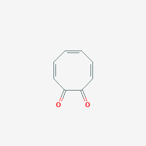 molecular formula C8H6O2 B14708860 Cycloocta-3,5,7-triene-1,2-dione CAS No. 20665-78-5