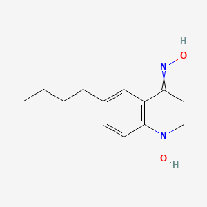 molecular formula C13H16N2O2 B14708923 N-(6-butyl-1-hydroxyquinolin-4-ylidene)hydroxylamine CAS No. 21070-33-7