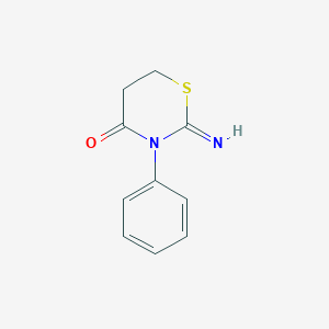 molecular formula C10H10N2OS B14708972 2-Imino-3-phenyl-1,3-thiazinan-4-one CAS No. 22724-14-7
