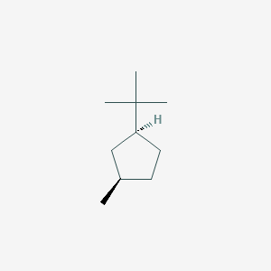 molecular formula C10H20 B14708985 (1S,3R)-1-tert-Butyl-3-methylcyclopentane CAS No. 13398-31-7
