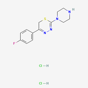 5-(4-fluorophenyl)-2-piperazin-1-yl-6H-1,3,4-thiadiazine dihydrochloride