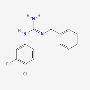 molecular formula C14H13Cl2N3 B14709126 Guanidine, 1-benzyl-3-(3,4-dichlorophenyl)- CAS No. 17826-48-1
