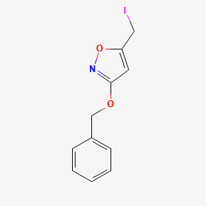 molecular formula C11H10INO2 B1470916 3-(Benzyloxy)-5-(iodomethyl)isoxazole CAS No. 1428233-97-9