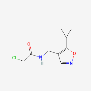 2-chloro-N-[(5-cyclopropylisoxazol-4-yl)methyl]acetamide