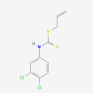 molecular formula C10H9Cl2NS2 B14709222 Carbanilic acid, 3,4-dichlorodithio-, allyl ester CAS No. 20976-21-0