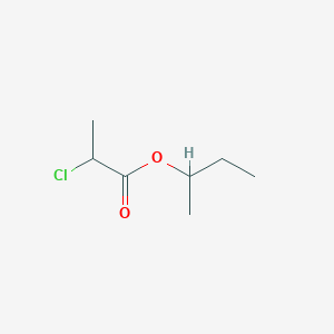 molecular formula C7H13ClO2 B14709346 Propanoic acid, 2-chloro, 1-methylpropyl ester CAS No. 22710-11-8
