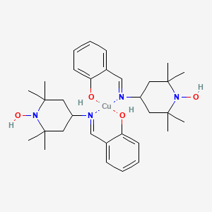 molecular formula C32H48CuN4O4 B14709368 Copper;2-[(1-hydroxy-2,2,6,6-tetramethylpiperidin-4-yl)iminomethyl]phenol CAS No. 23641-33-0