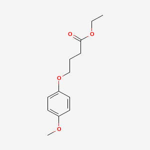 molecular formula C13H18O4 B14709382 Butanoic acid, 4-(4-methoxyphenoxy)-, ethyl ester CAS No. 20744-05-2