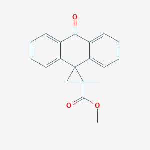 molecular formula C19H16O3 B14709420 Methyl 2'-methyl-10-oxo-10h-spiro[anthracene-9,1'-cyclopropane]-2'-carboxylate CAS No. 21555-18-0