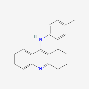 molecular formula C20H20N2 B14709422 N-(4-Methylphenyl)-1,2,3,4-tetrahydroacridin-9-amine CAS No. 14807-17-1