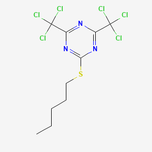 molecular formula C10H11Cl6N3S B14709426 s-Triazine, 2-(pentylthio)-4,6-bis(trichloromethyl)- CAS No. 24481-70-7