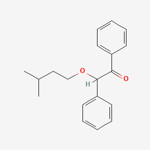 molecular formula C19H22O2 B14709430 2-(3-Methylbutoxy)-1,2-diphenylethan-1-one CAS No. 22499-14-5