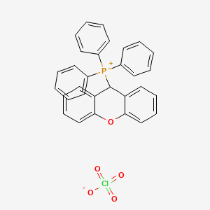molecular formula C31H24ClO5P B14709541 Triphenyl(9H-xanthen-9-YL)phosphanium perchlorate CAS No. 22730-67-2
