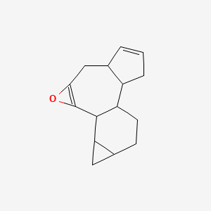 molecular formula C15H18O B14709560 3-oxapentacyclo[9.5.0.02,4.06,10.014,16]hexadeca-2(4),7-diene CAS No. 21883-89-6