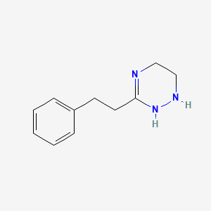 molecular formula C11H15N3 B14709609 as-Triazine, 1,4,5,6-tetrahydro-3-phenethyl- CAS No. 22201-98-5