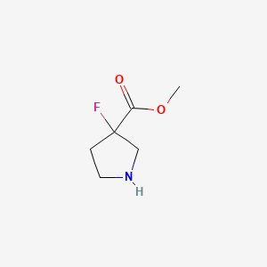 molecular formula C6H10FNO2 B1470961 Methyl 3-fluoropyrrolidine-3-carboxylate CAS No. 1375794-82-3