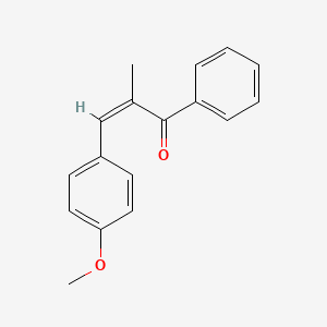molecular formula C17H16O2 B14709615 (Z)-3-(4-methoxyphenyl)-2-methyl-1-phenylprop-2-en-1-one CAS No. 20365-30-4