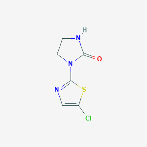 molecular formula C6H6ClN3OS B14709631 1-(5-Chloro-1,3-thiazol-2-yl)imidazolidin-2-one CAS No. 13109-95-0