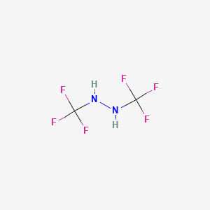 molecular formula C2H2F6N2 B14709664 1,2-Bis(trifluoromethyl)hydrazine CAS No. 14848-78-3