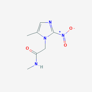 molecular formula C7H10N4O3 B14709671 N,5-Dimethyl-2-nitroimidazole-1-acetamide CAS No. 23571-57-5